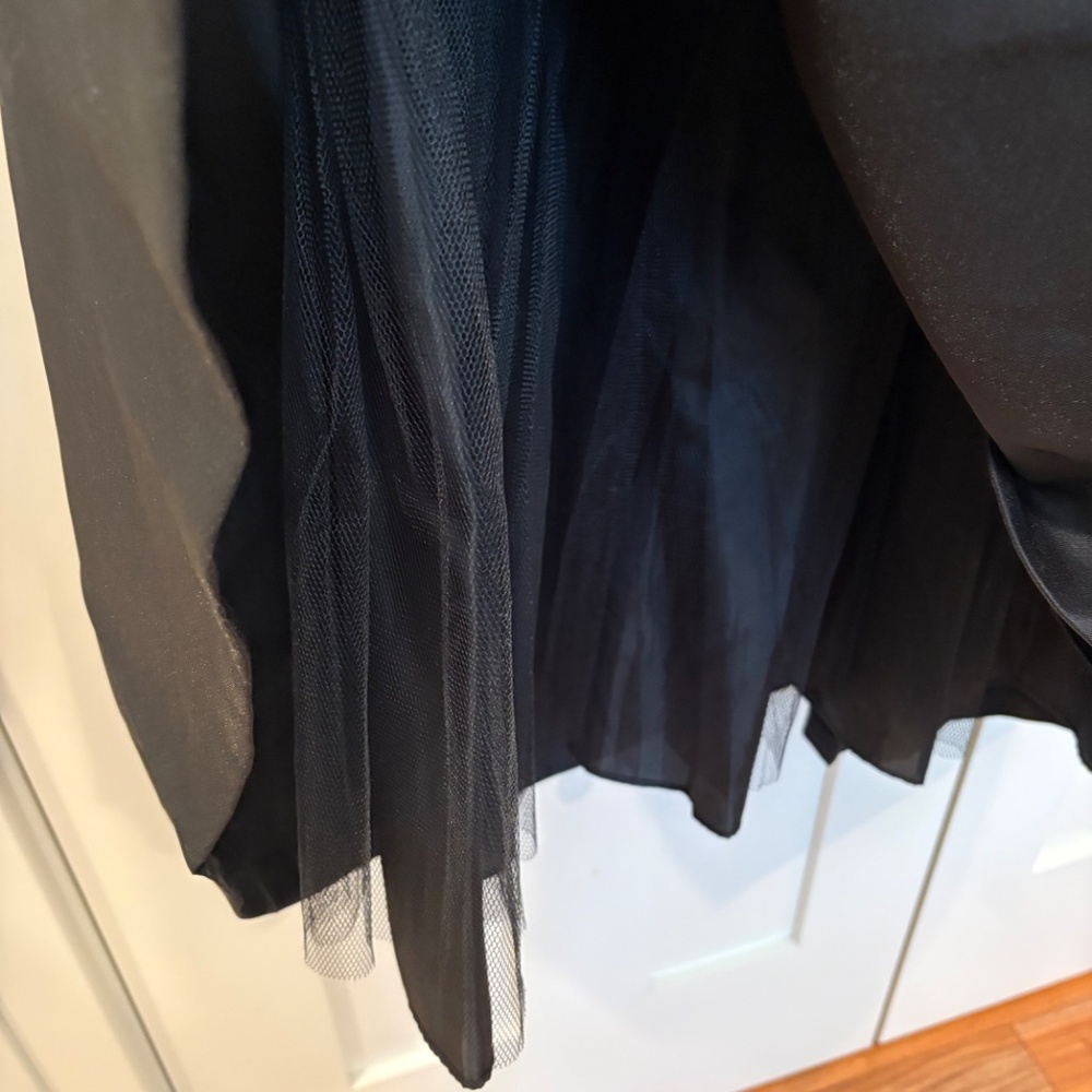 Adrianna Papell Sleeveless Mikado Fit And Flare Midi Dress With V-Back In Black - Picture 9 of 10